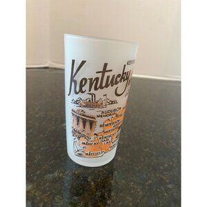 Hazel Atlas "Kentucky" Frosted Souvenir Glass